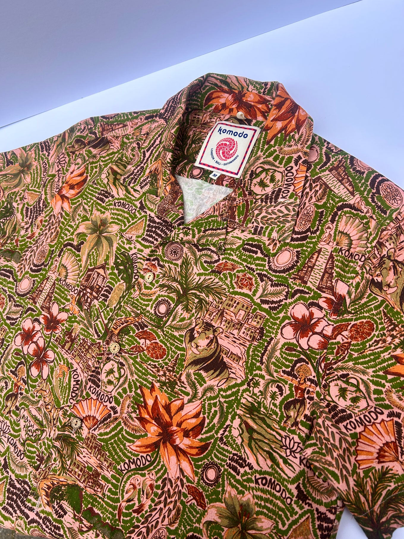 SPINDRIFT - Organic Cotton Shirt Tropical Print Pink