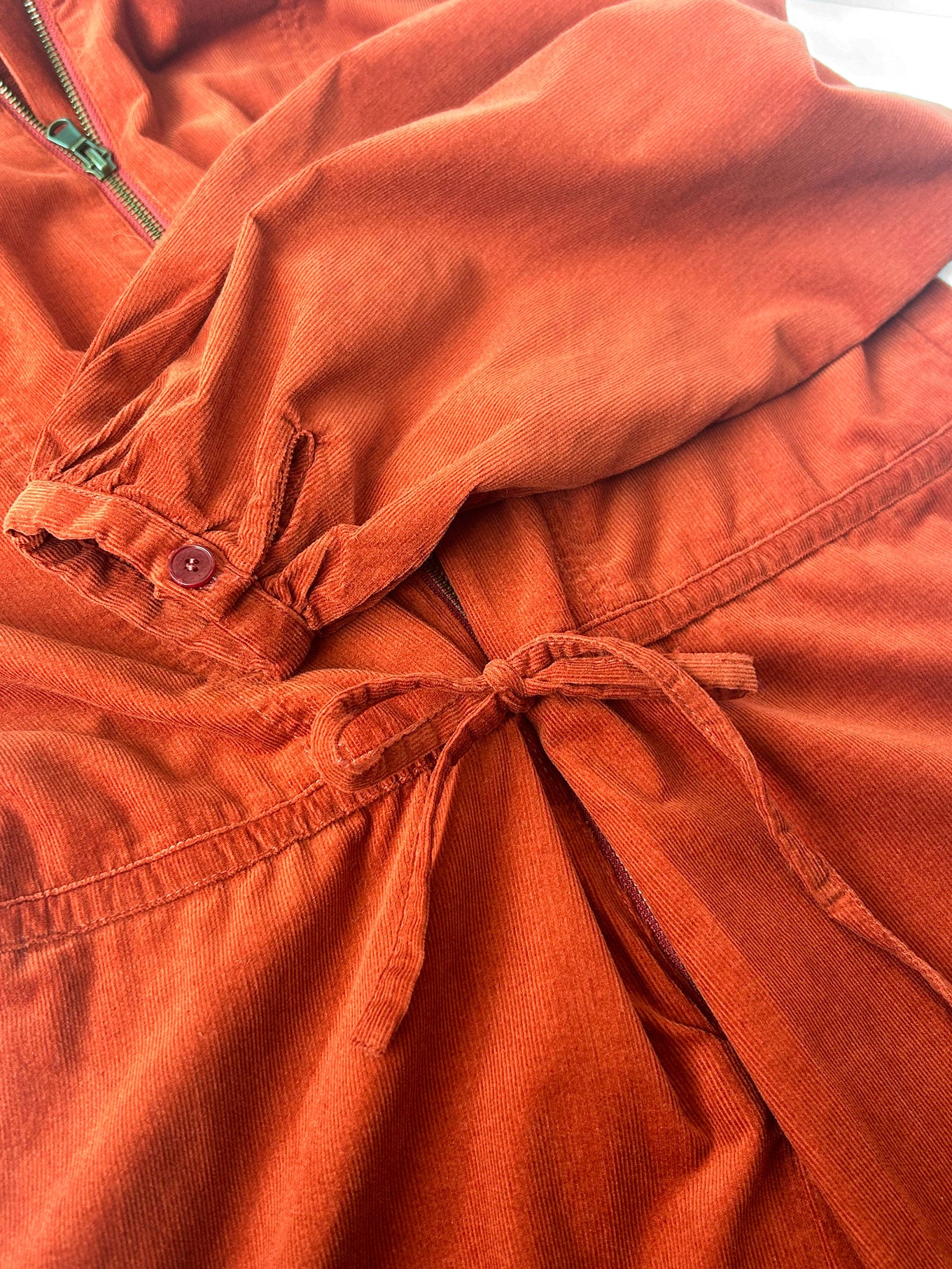 AMRITA Organic Cotton Corduroy Jumpsuit - Terracotta