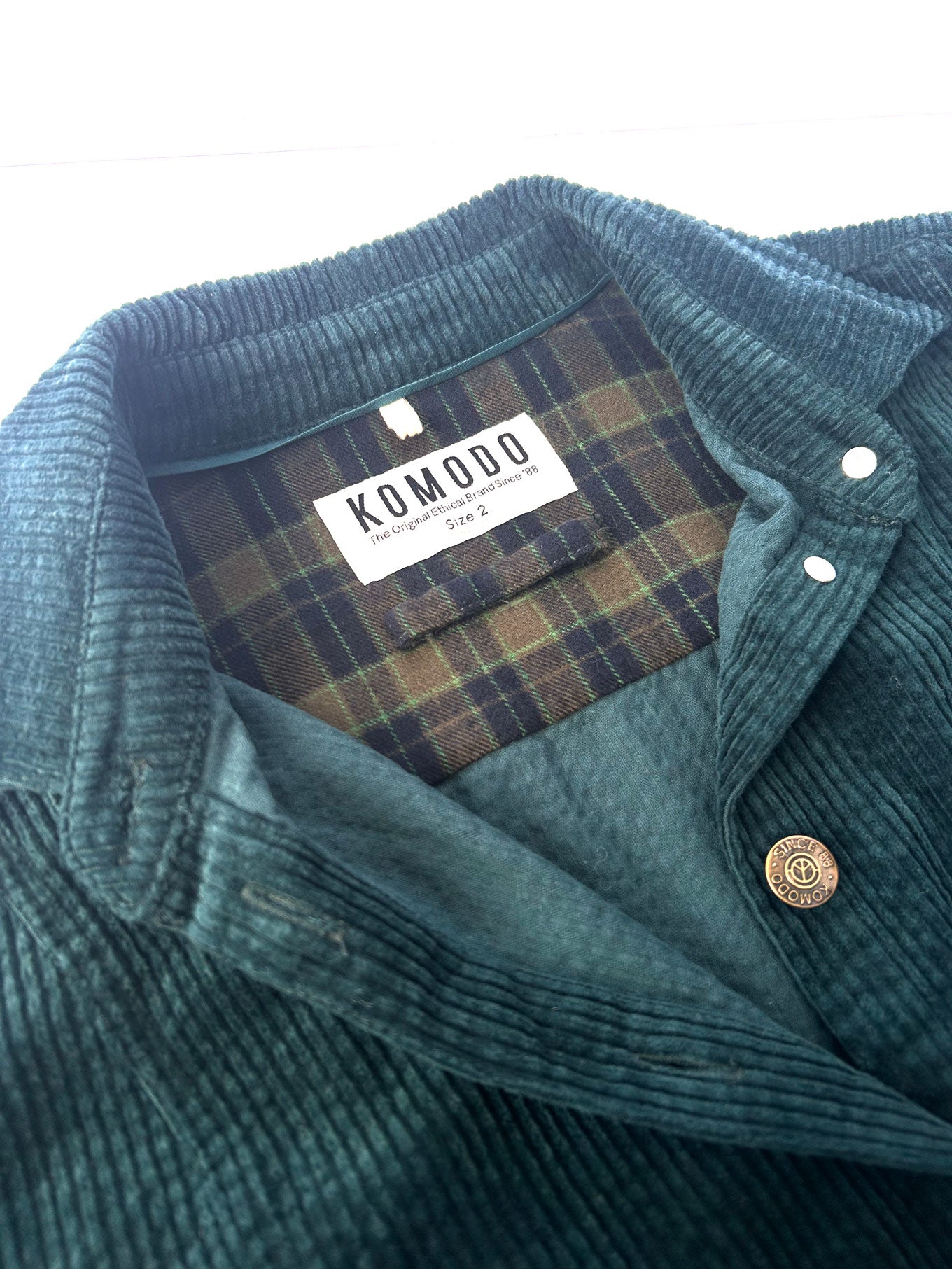 RUBY Organic Cotton Corduroy Dress - Marine Green