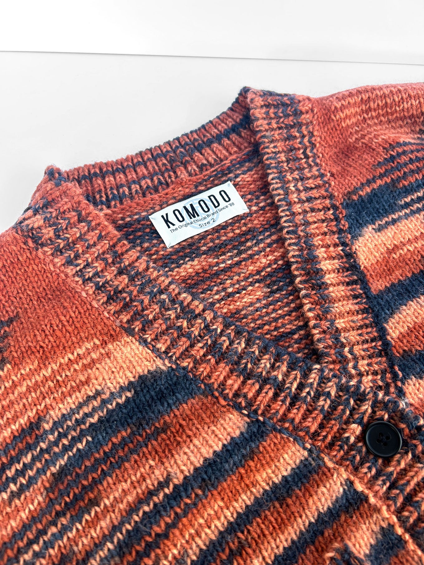 HOPE Handknit Wool Cardigan - Terracotta