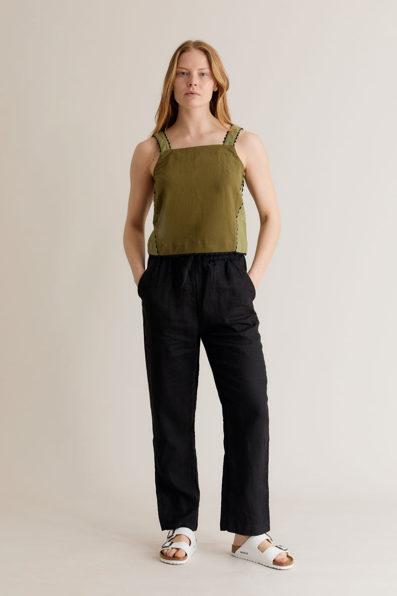 RAMA - Linen Trousers Black