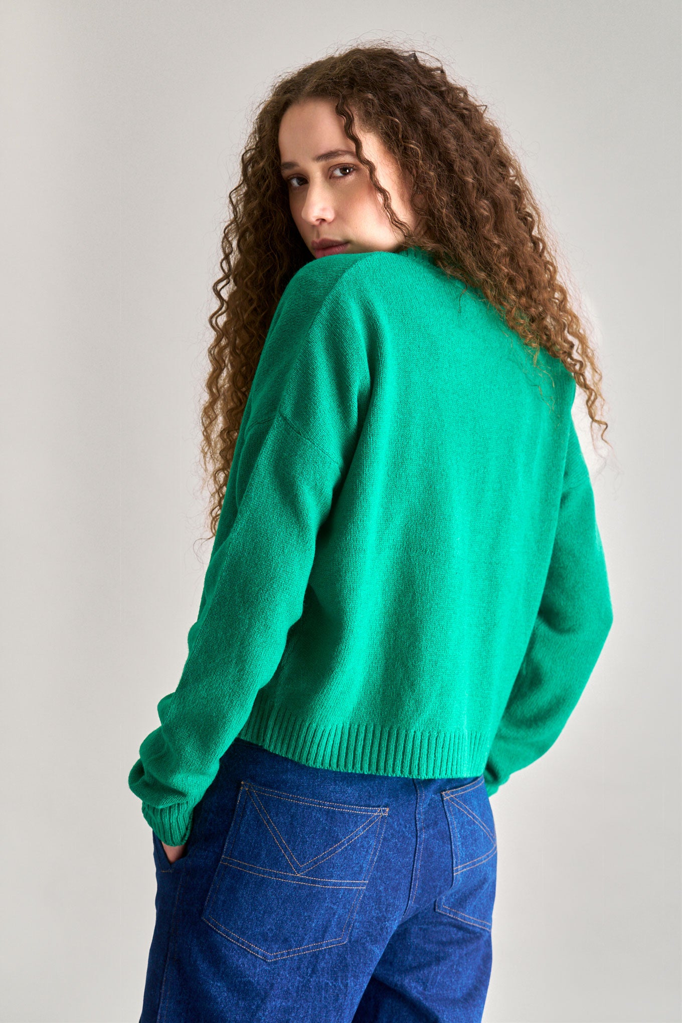 ISLA Wool Cardigan - Green