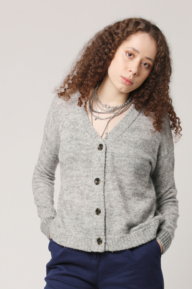 ISLA - Recycled Wool Cardigan Grey