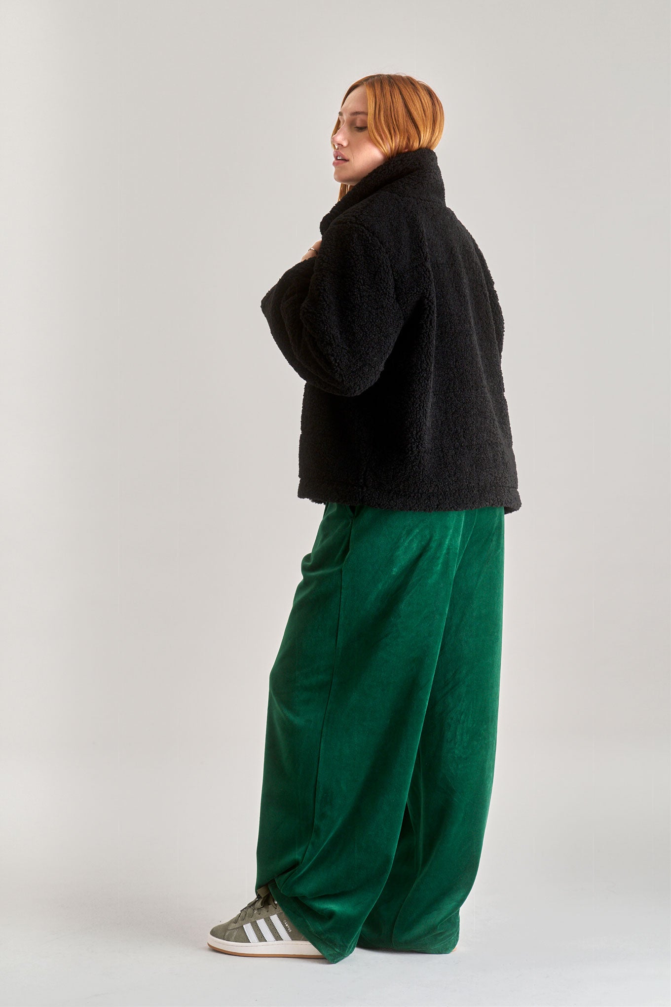 SOFIA Velvet Trouser - Green