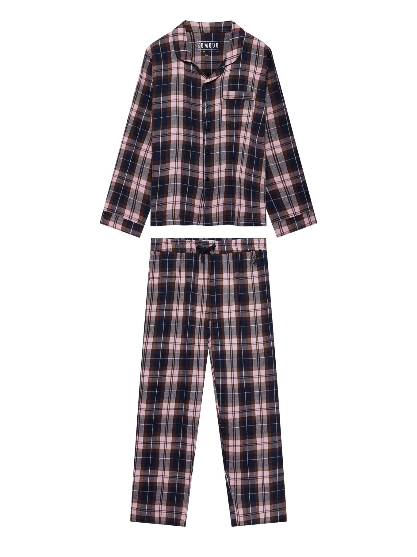 JIM JAM - Mens Organic Cotton Pyjama Set Dusty Mauve