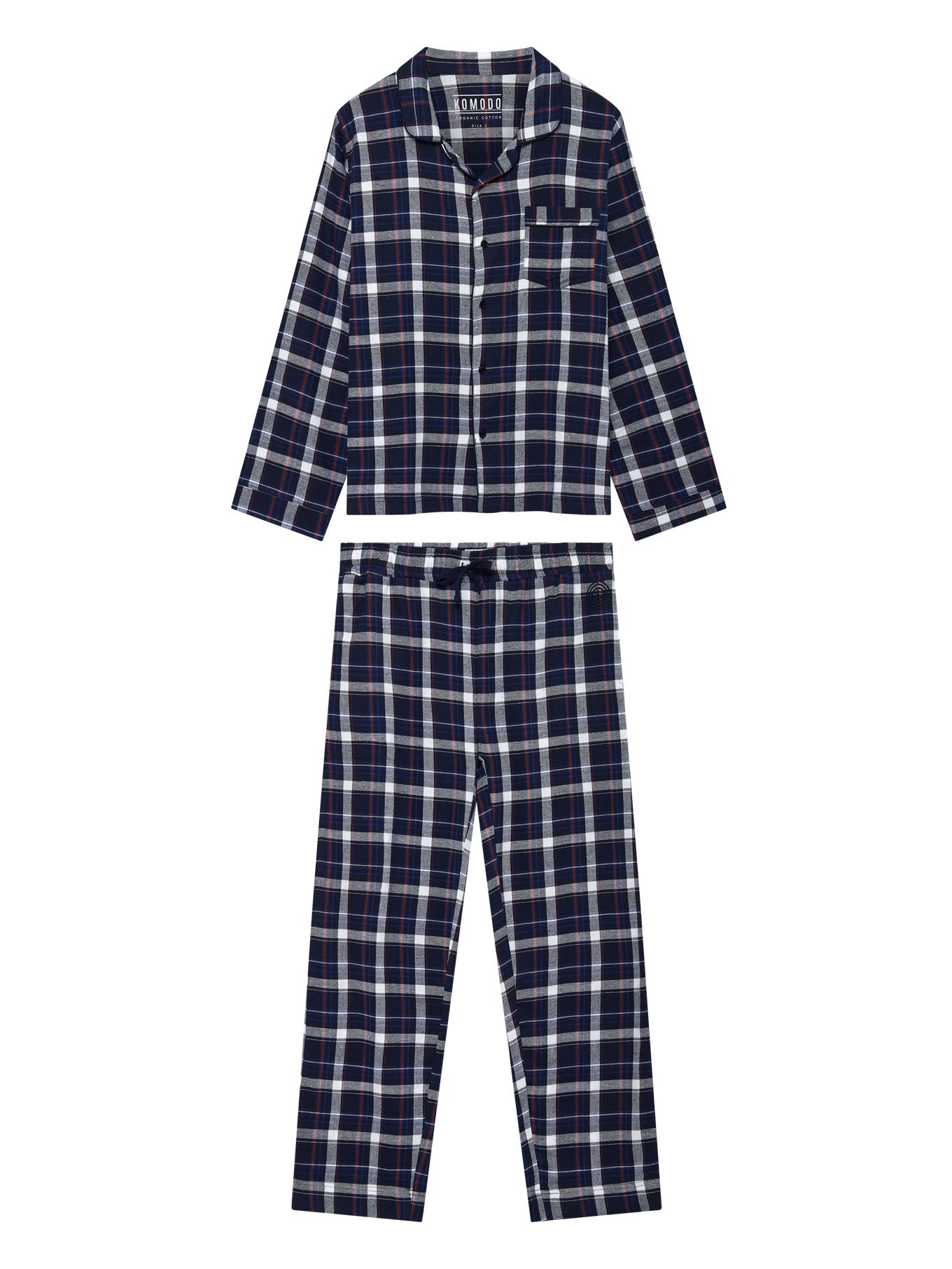 JIM JAM - Mens Organic Cotton Pyjama Set Dark Navy