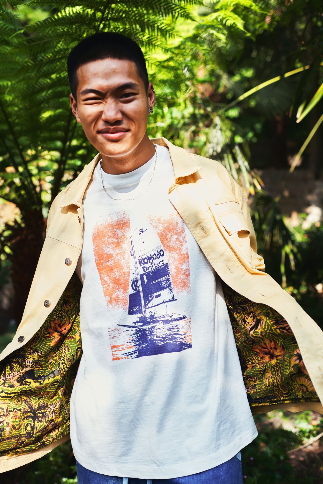 SAILING - GOTS Organic Cotton Tee Off White