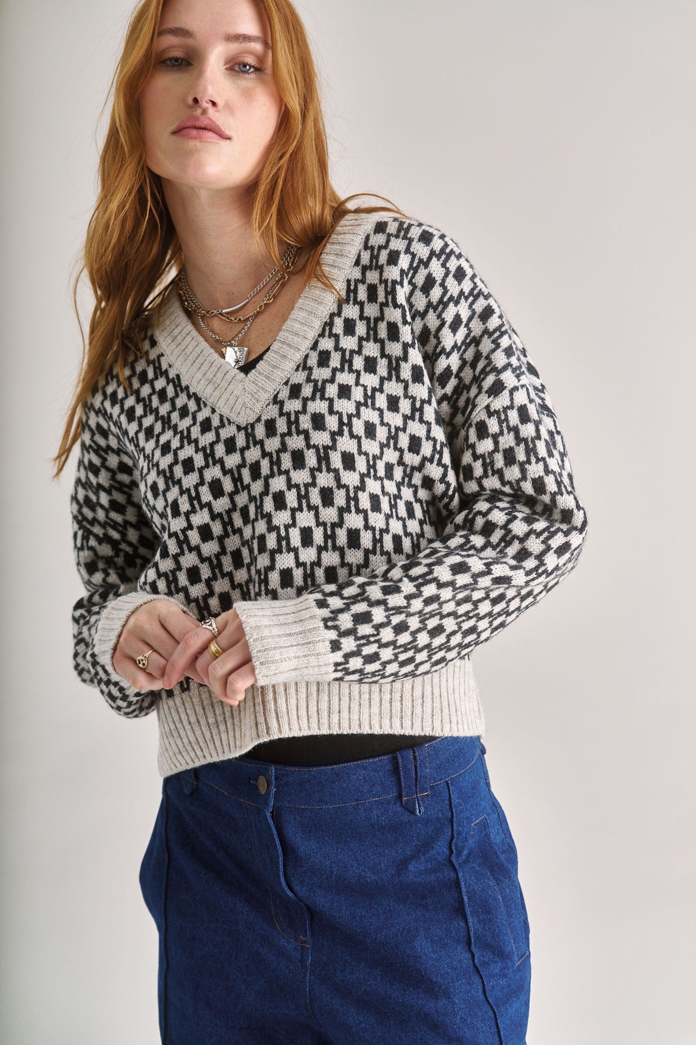 EFFIE Lambswool Jumper - Charcoal