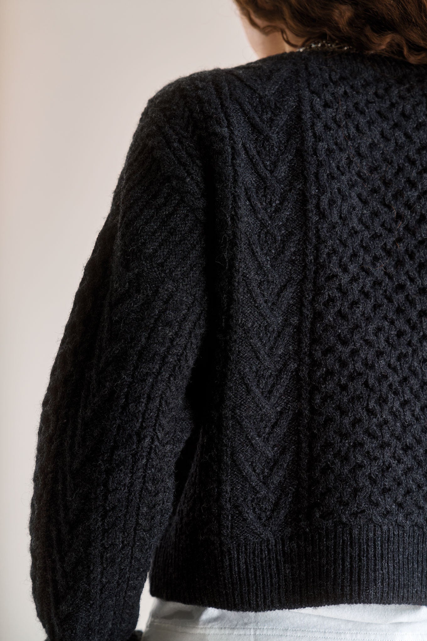CHARLIE Lambswool Cardigan - Charcoal