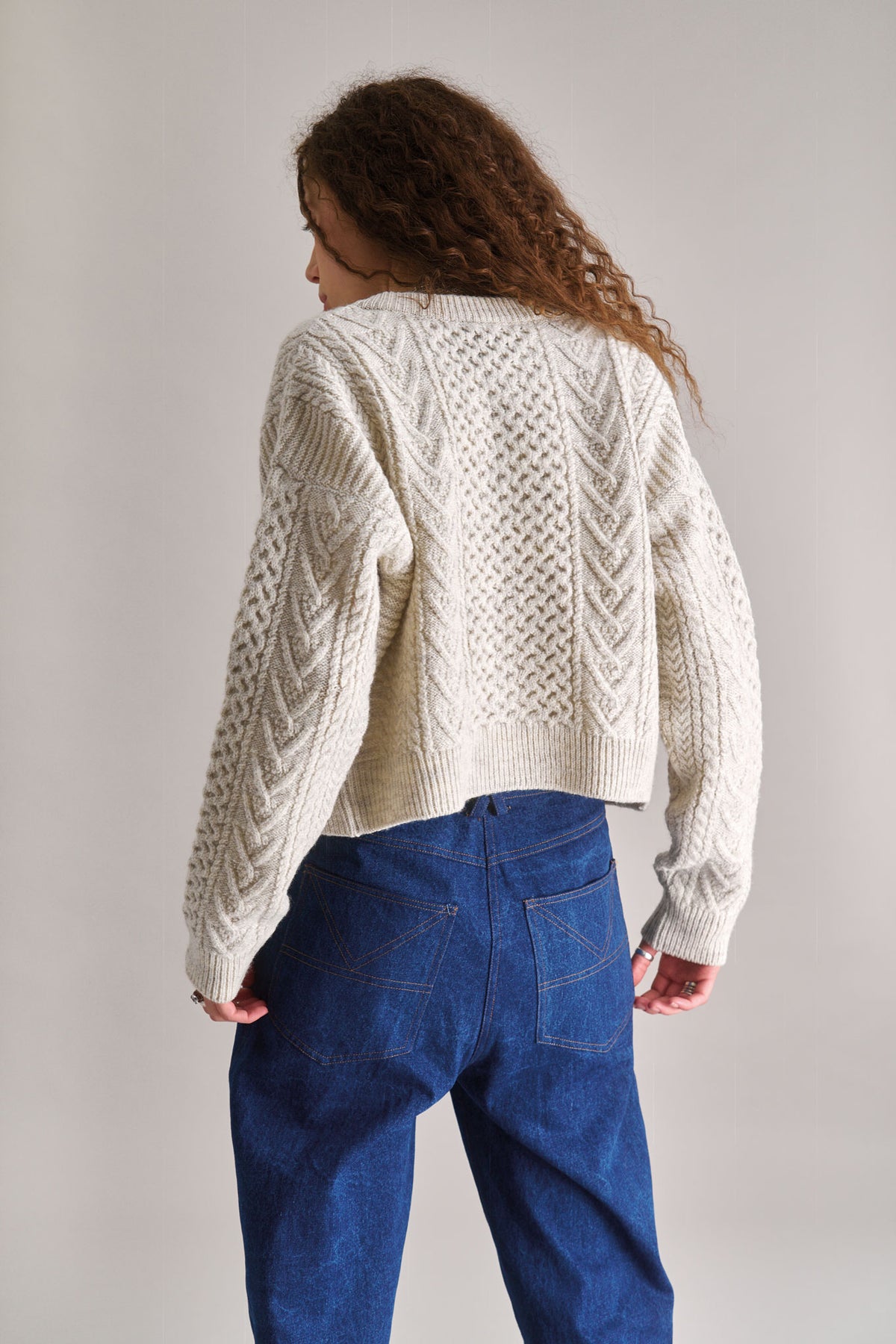 CHARLIE Lambswool Cardigan- Natural