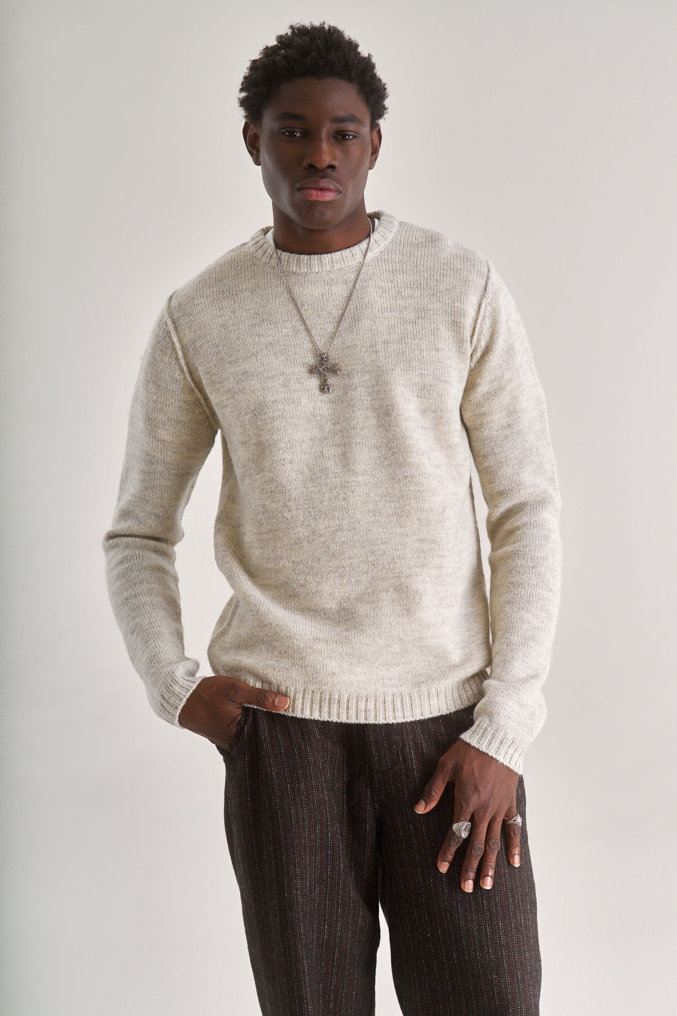 BOBBIE Merino Wool Jumper - Natural