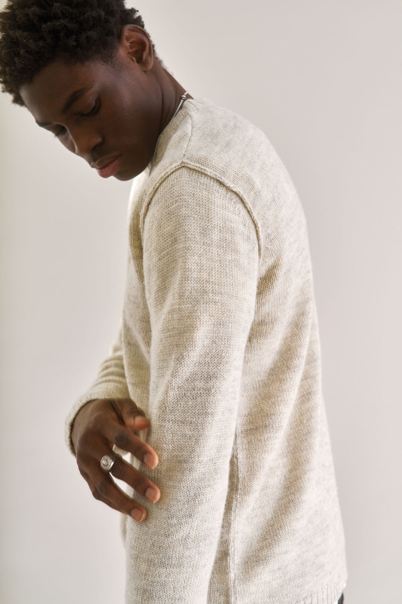 BOBBIE Merino Wool Jumper - Natural