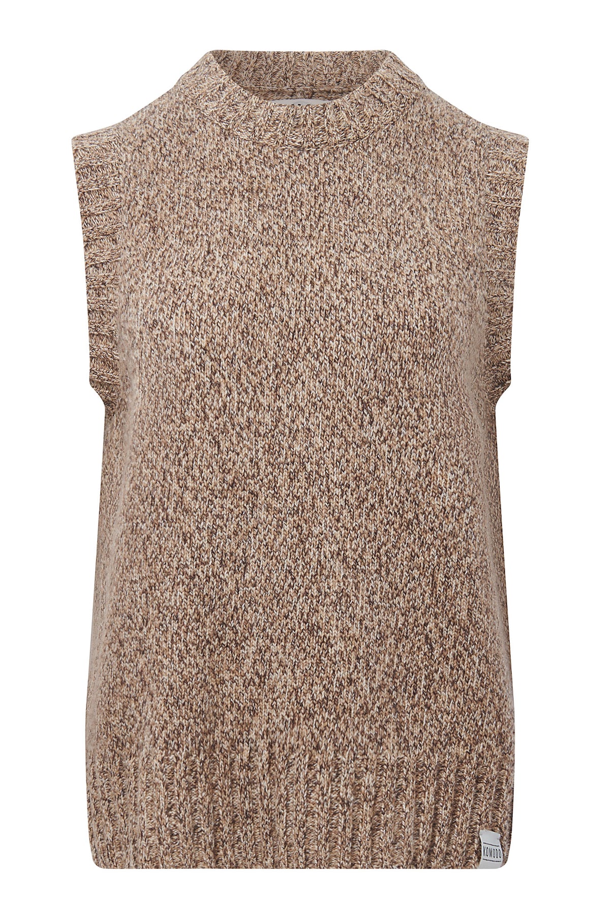 Biscuit ombre detailing knitted pullover vest. Organic and natural fibre, sustainable womens top&#39;s by KOMODO.