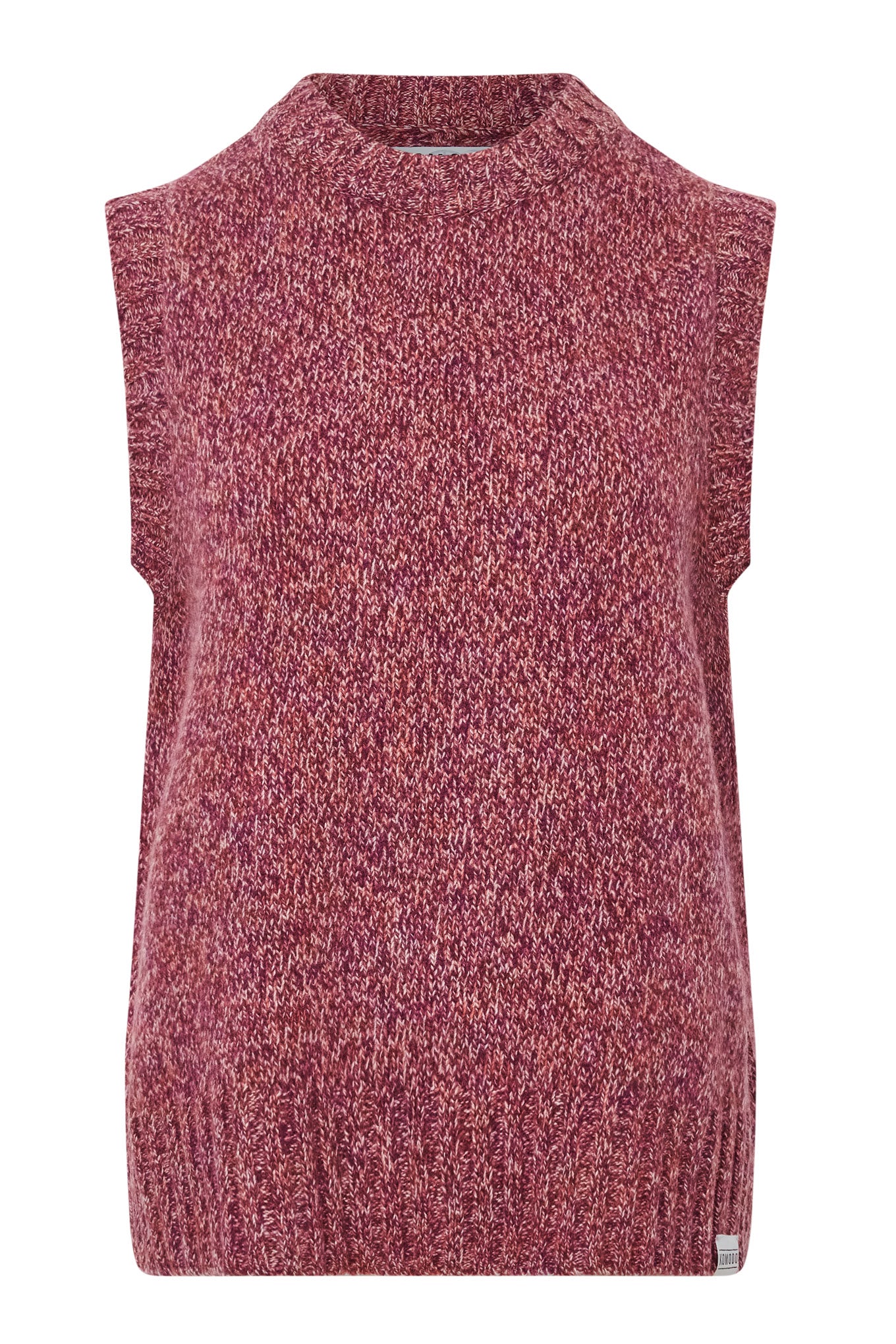 Pink ombre detailing knitted pullover vest. Organic and natural fibre, sustainable womens top's by KOMODO.