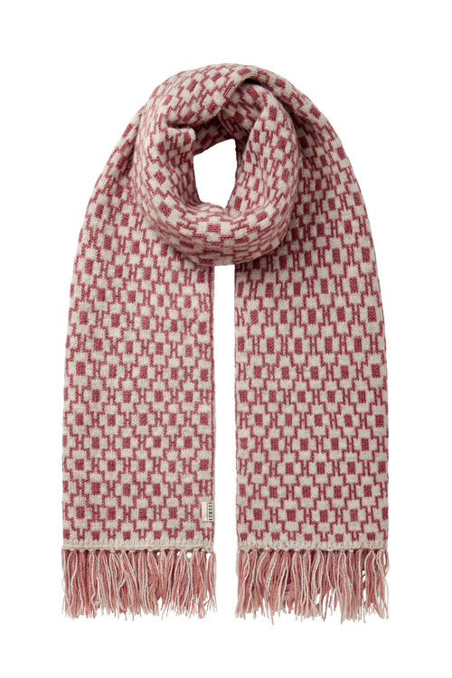 ABSTRACT Wool Scarf - Rose