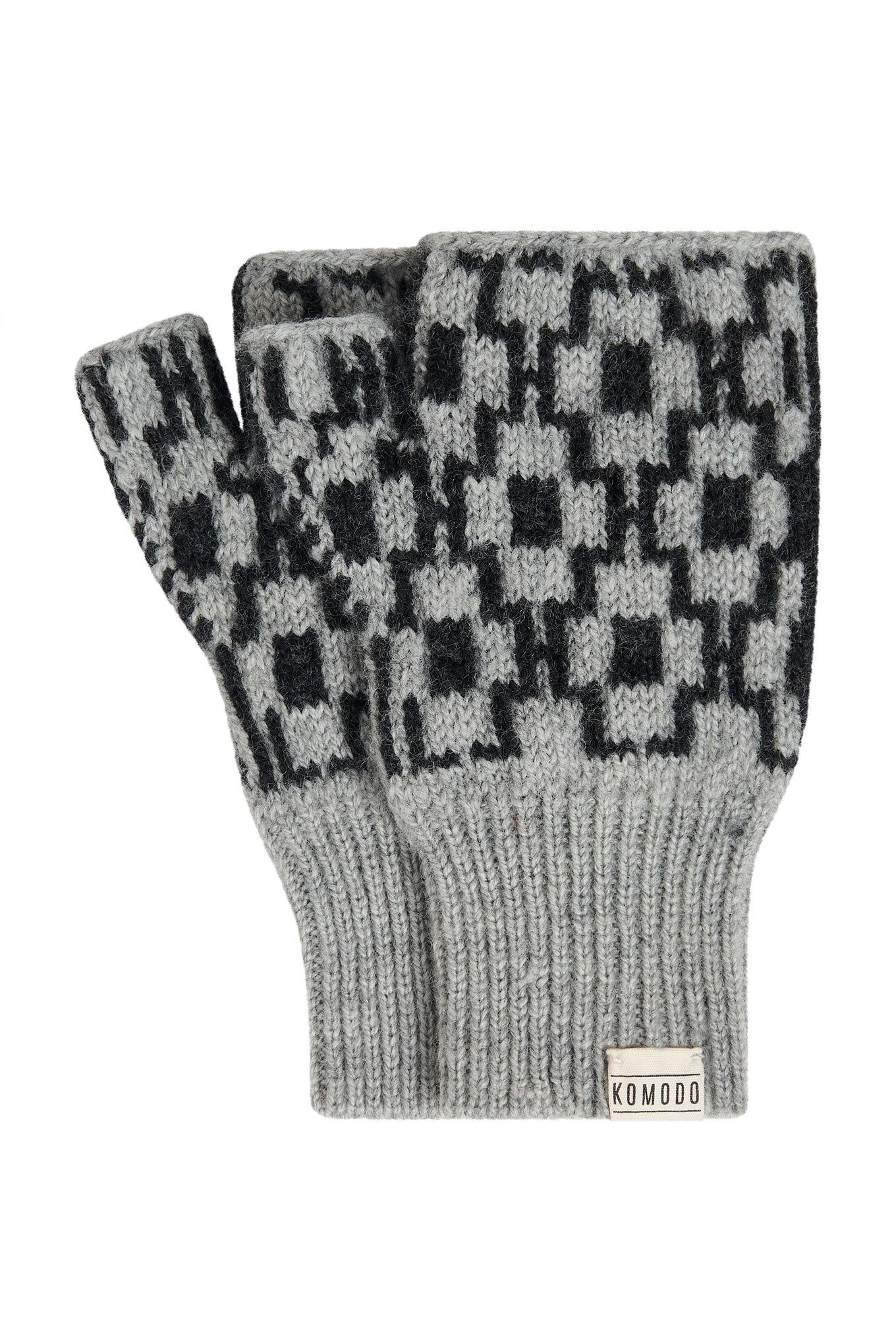 ABSTRACT Lambswool Gloves - Grey