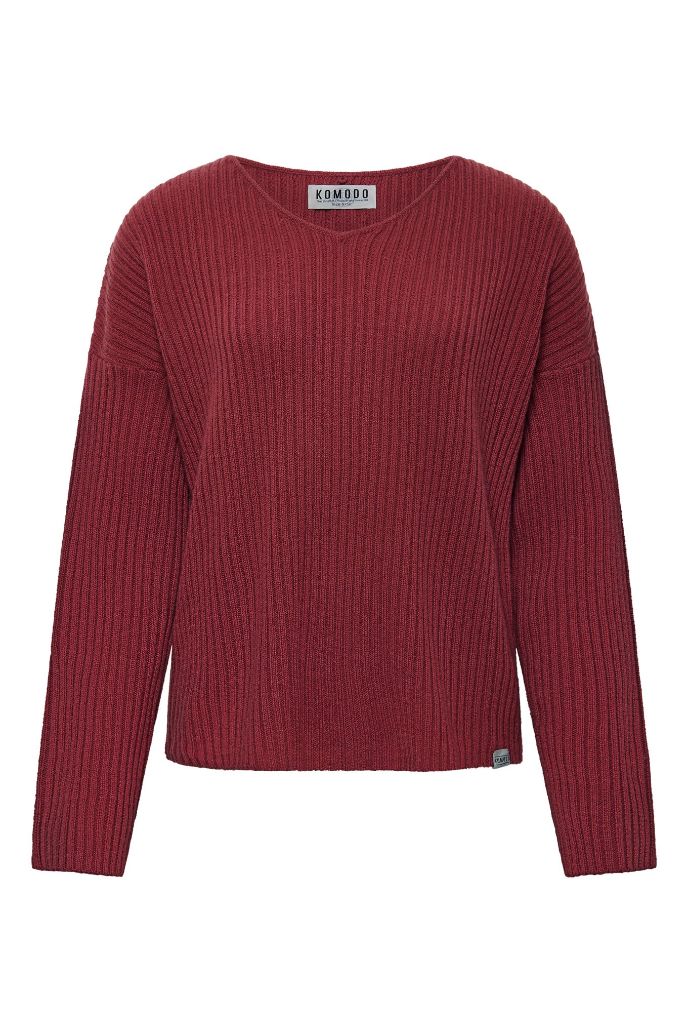 GEMIMA - V-Neck Cashmere Jumper Chestnut Brown