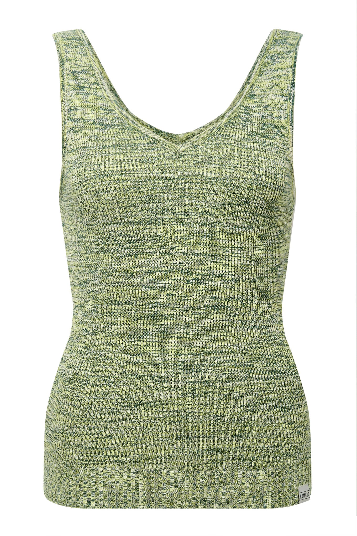 YANA - Organic Cotton Vest Lime Space dye