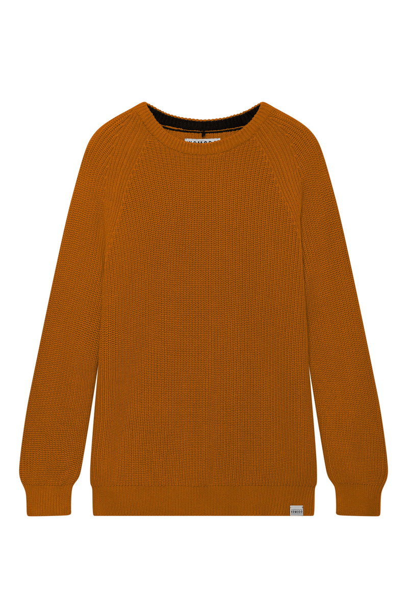 SERGIO - Mens Organic Cotton Jumper Golden Brown