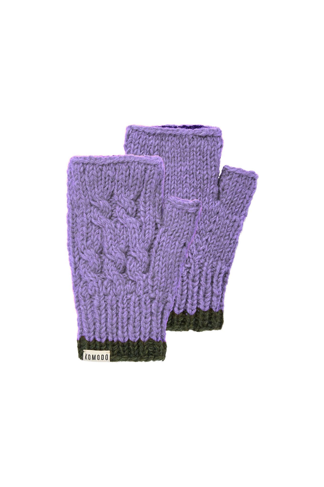 AMY - Fleece Lined Lambswool Mittens Lavender