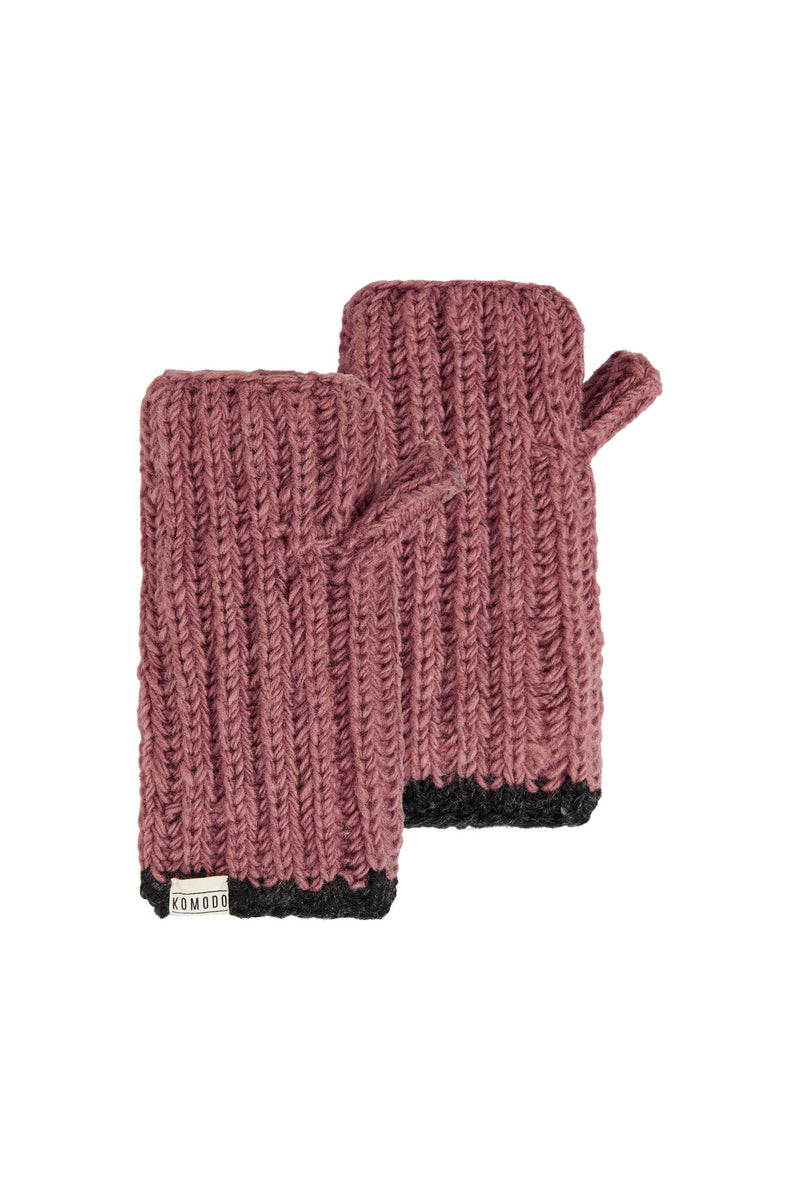 RAFI RIB Fleece Lined Mitten - Dusty Pink
