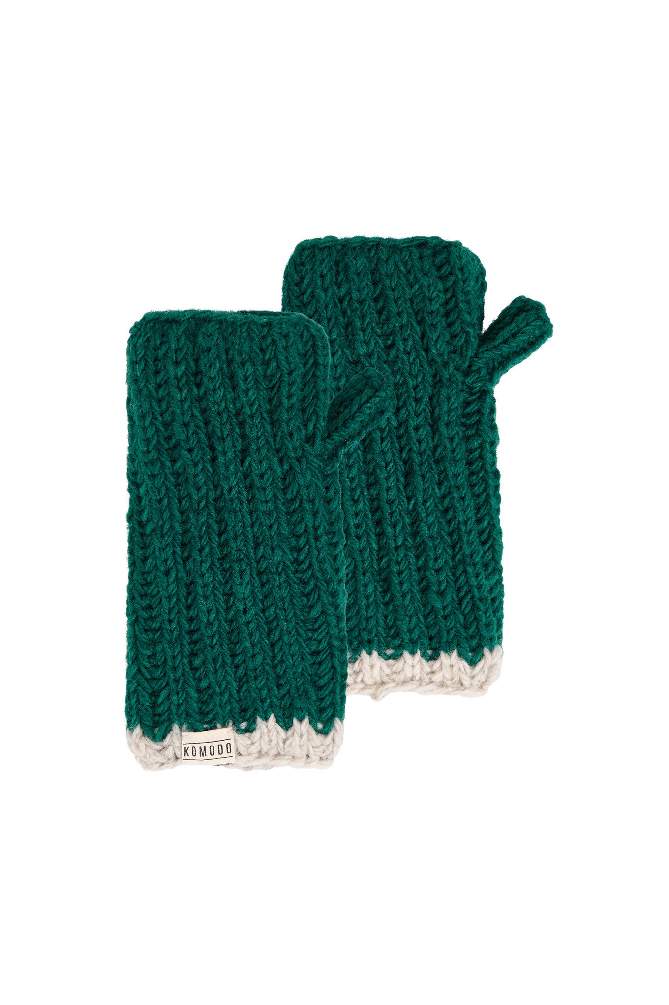 RAFI RIB Fleece Lined Mitten - Evergreen