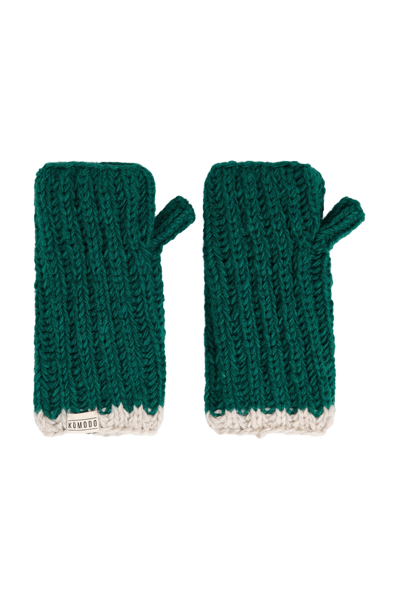 RAFI RIB Fleece Lined Mitten - Evergreen
