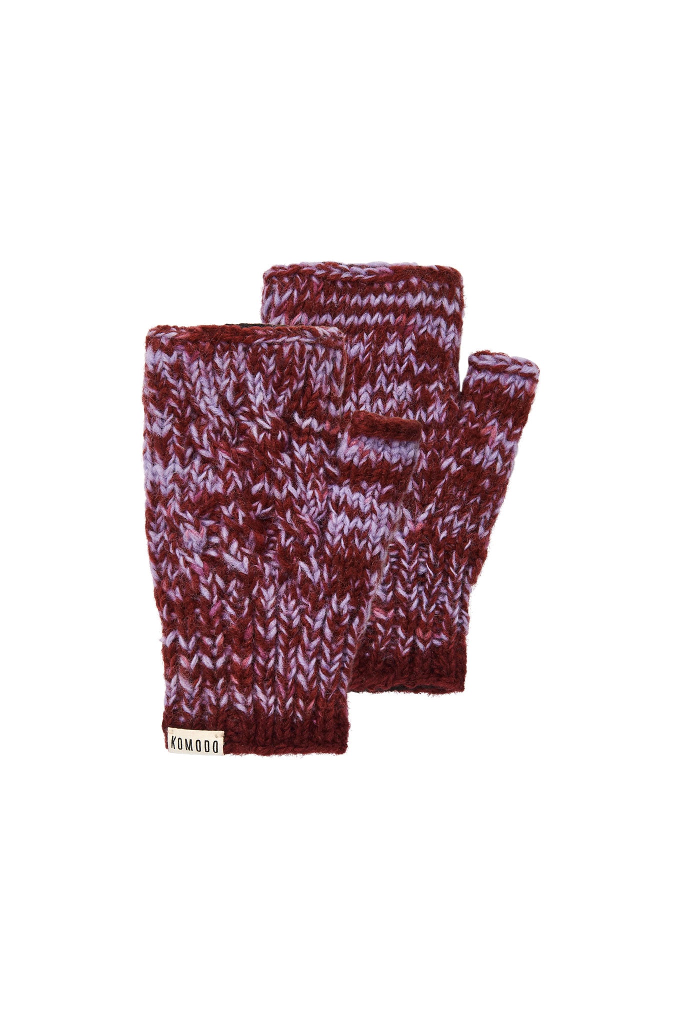 AMY - Fleece Lined Lambswool Mittens Space Red