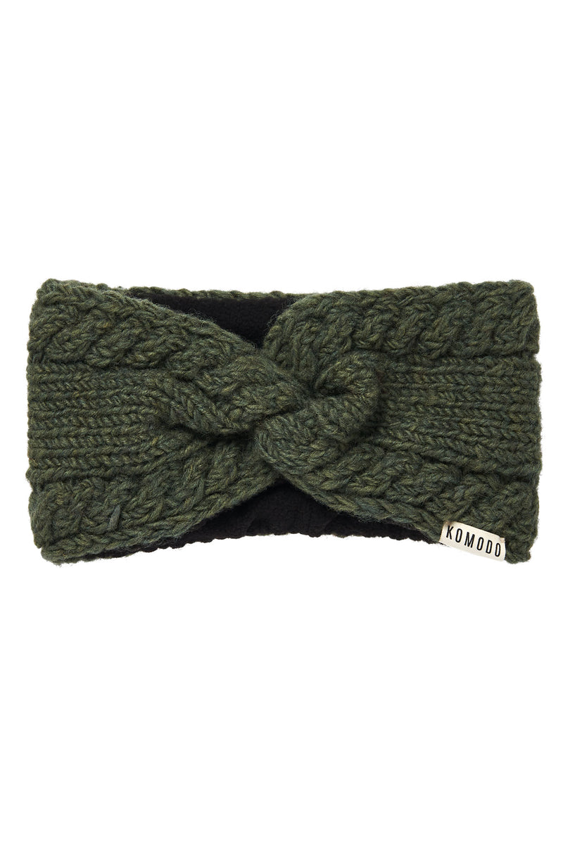 BIWA - Fleece Lined Lambswool Ear Warmer Ivy