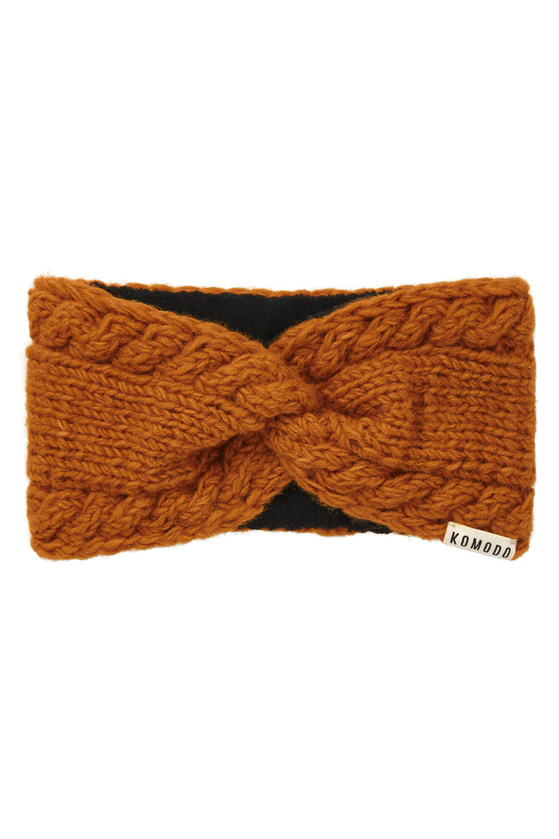 BIWA - Fleece Lined Lambswool Ear Warmer Orange