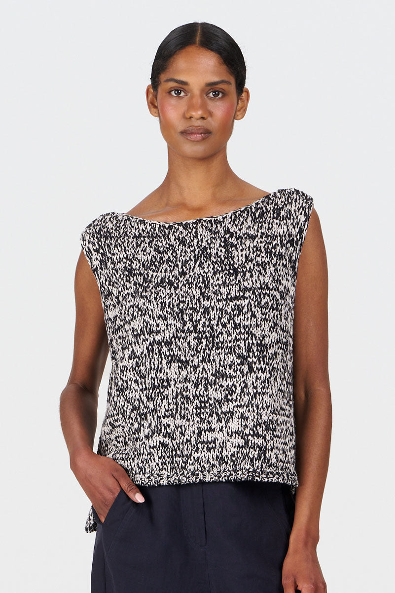 KALA Organic Cotton Vest -Black & White