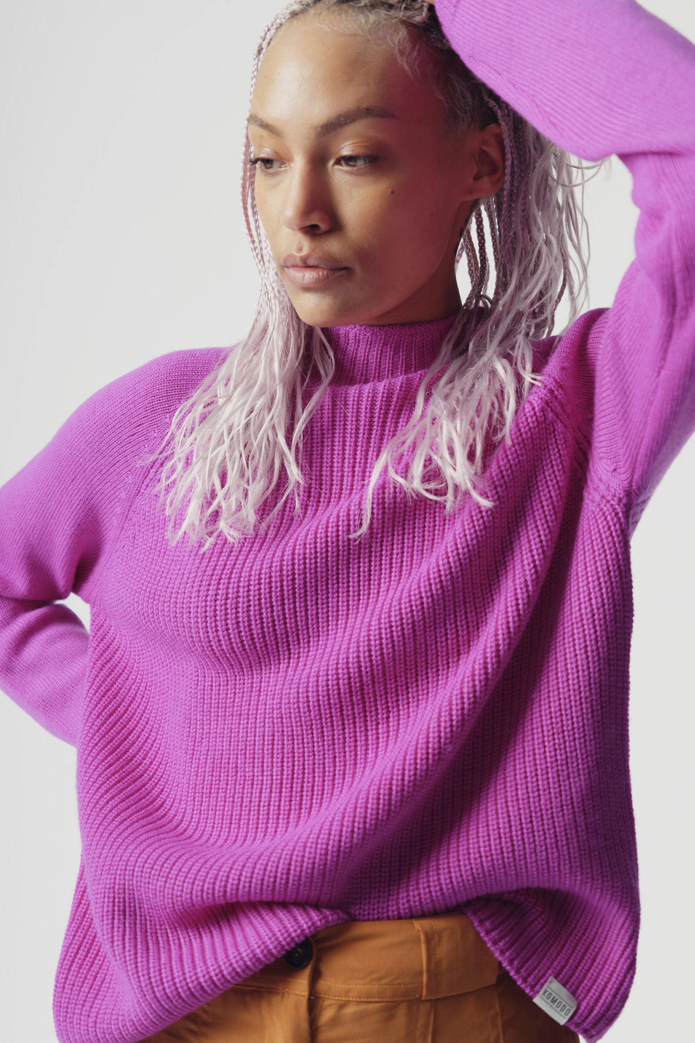 KATTY - Fine Merino Jumper Fuchsia