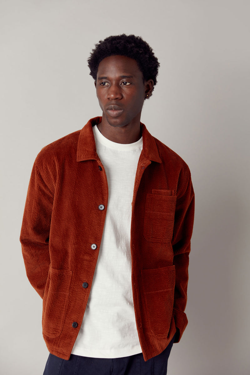 MONDRIAN - Organic Cotton Cord Overshirt Chestnut