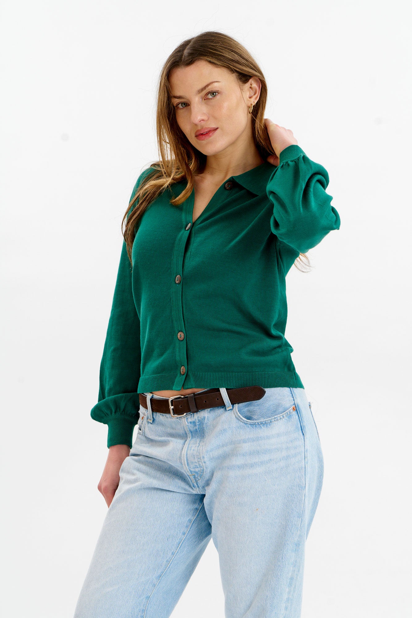 NANI Organic Cotton Cardigan - Green