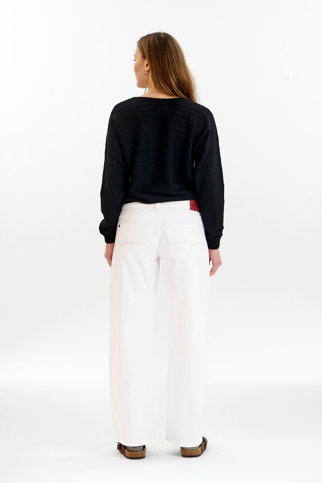 PIA Organic Cotton Pointelle Jumper - Black