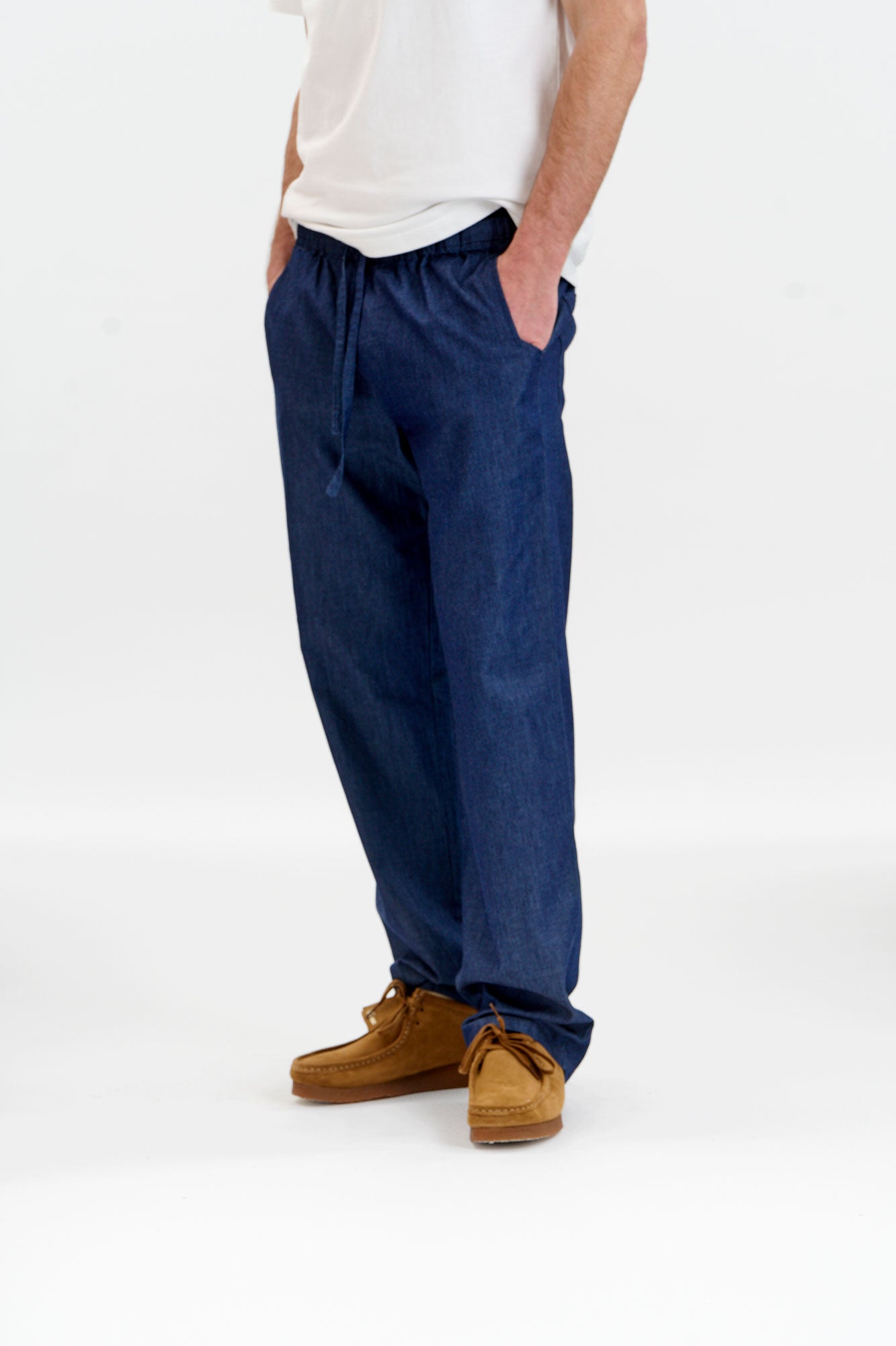 JOSHUA Organic Cotton Trouser - Mid Wash