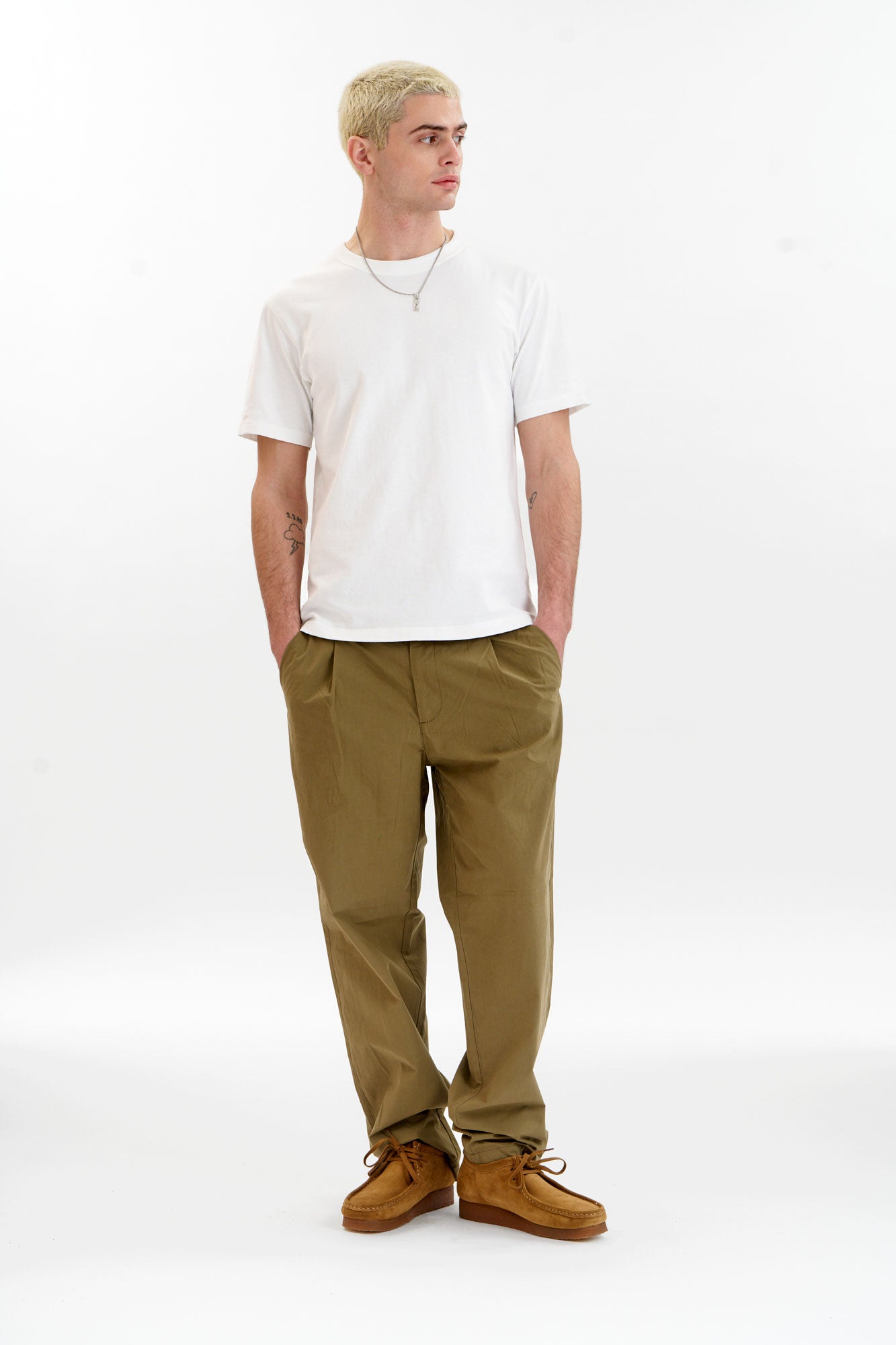 BOWIE Organic Cotton Trouser - Olive
