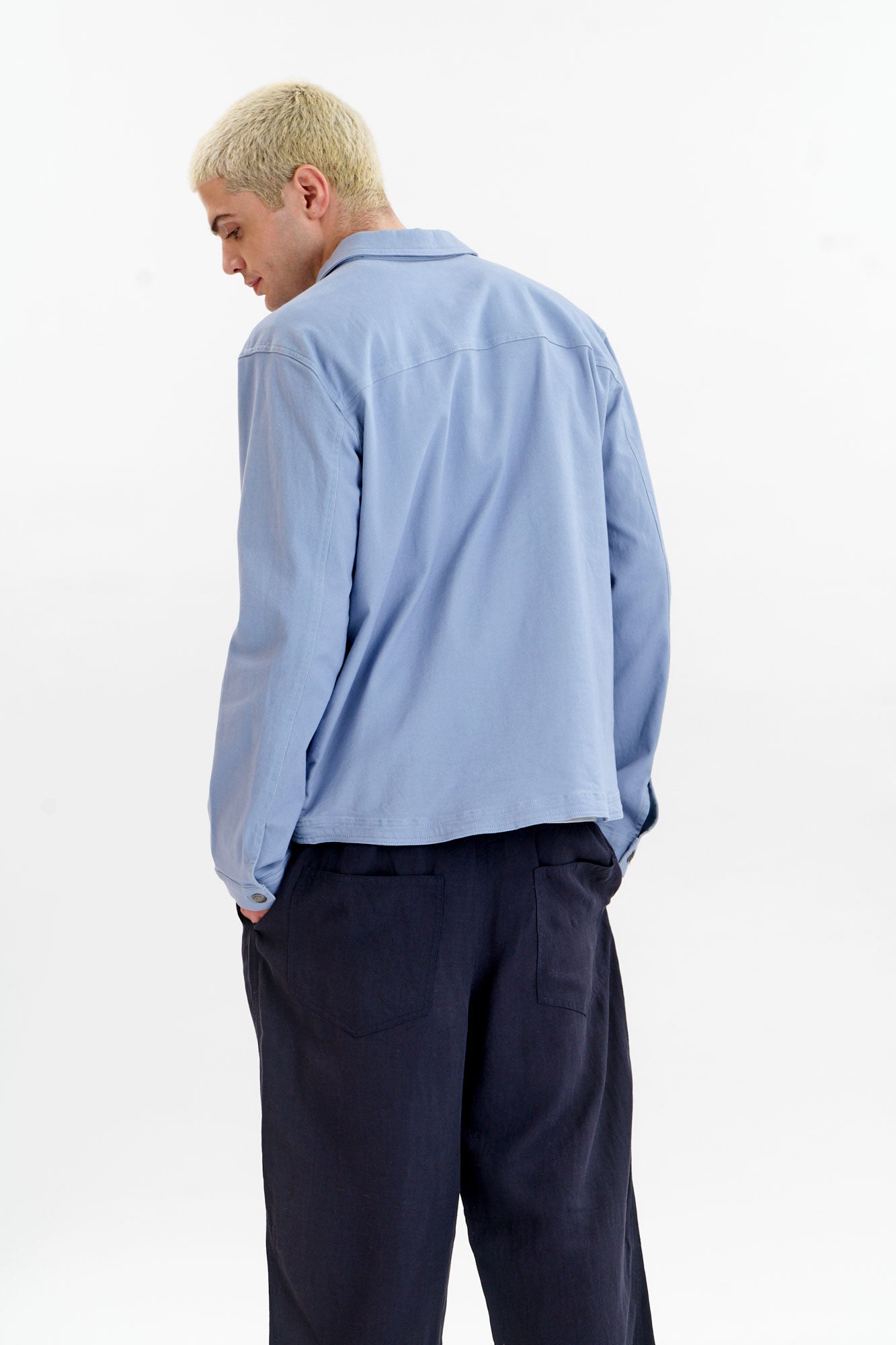CHRISTOPHE Organic Cotton Jacket - Blue