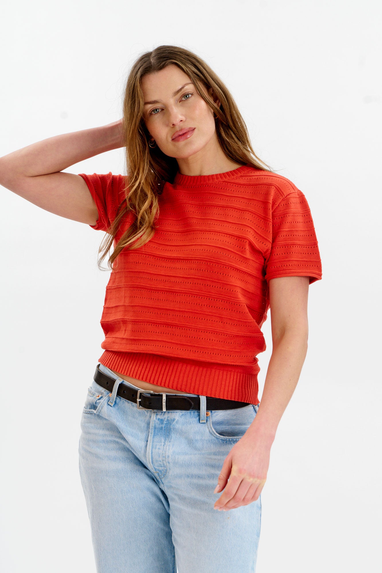 POSEY Organic Cotton Knit Tee - Red