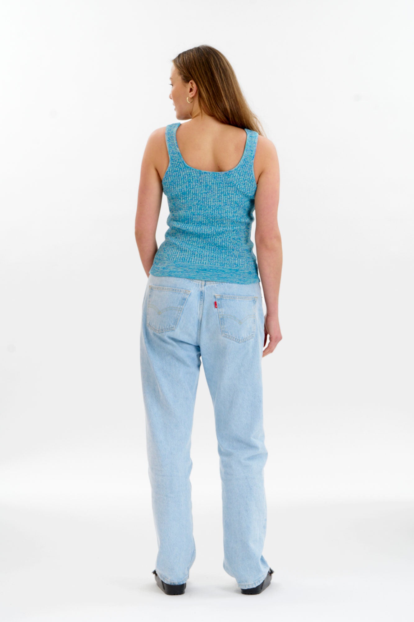 WISTERIA Organic Cotton Vest - Blue Melange