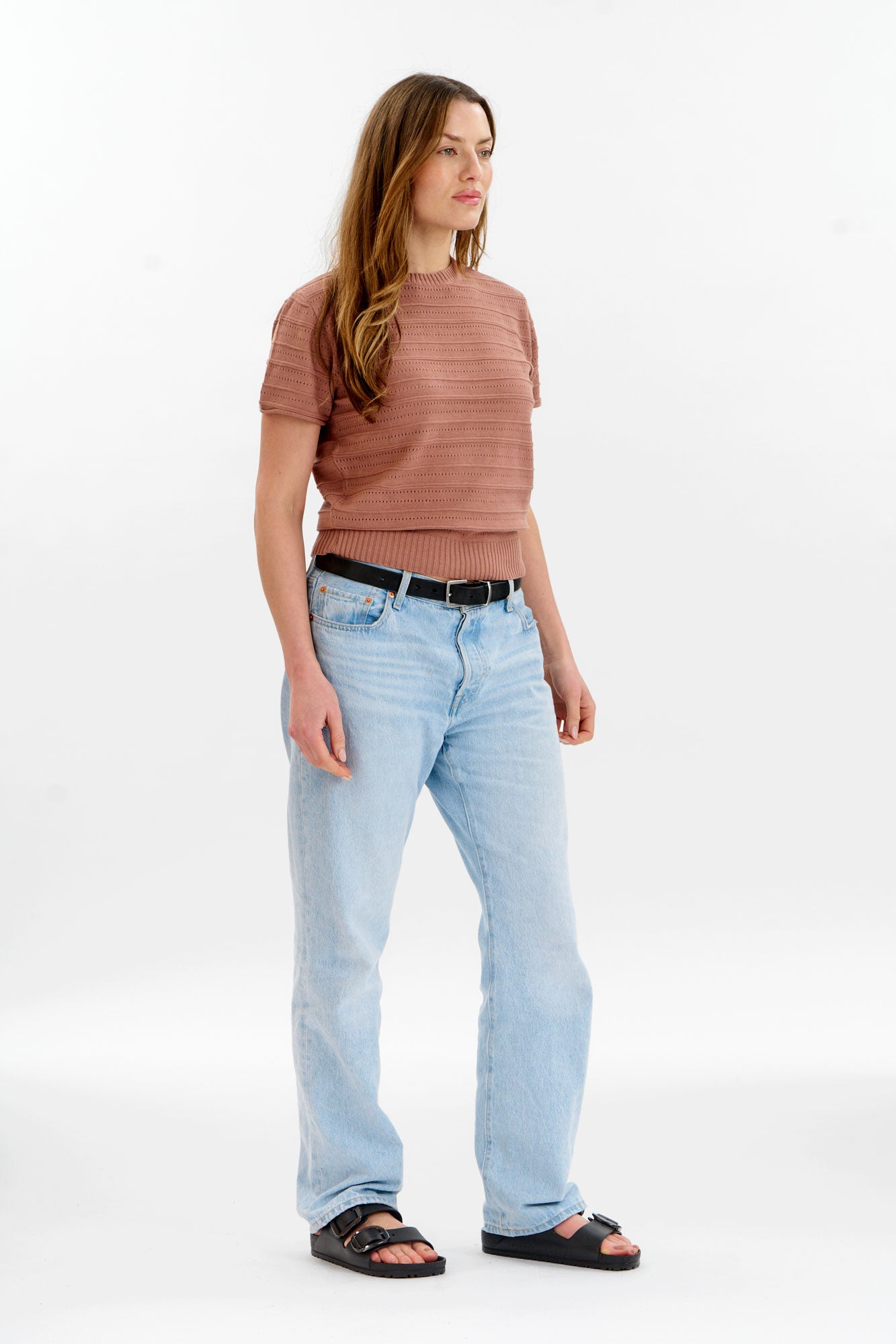 POSEY Organic Cotton Knit Tee - Coffee