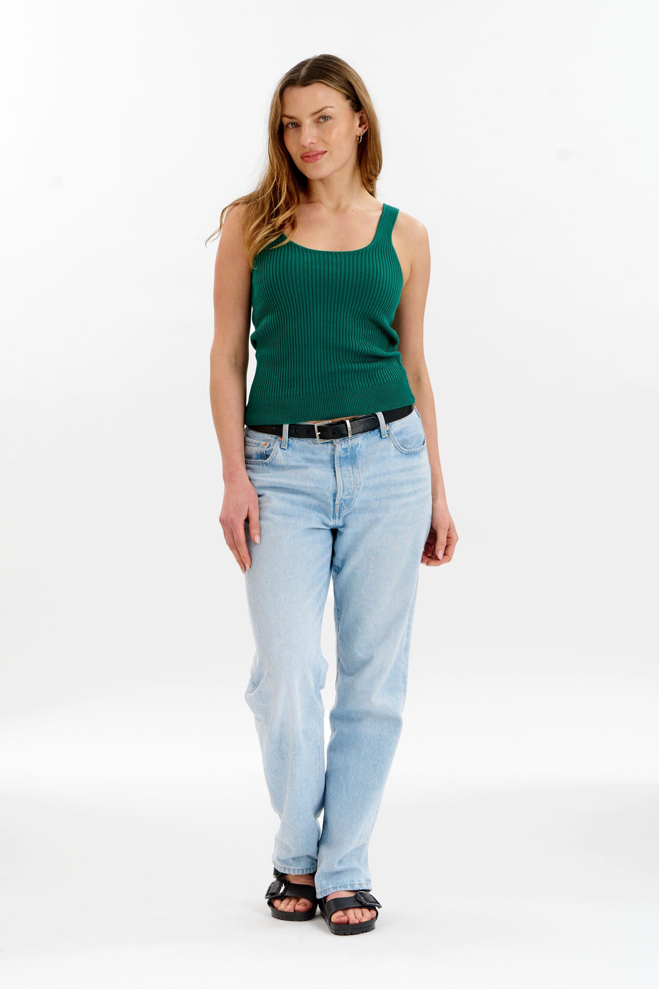 WISTERIA Organic Cotton Vest - Green