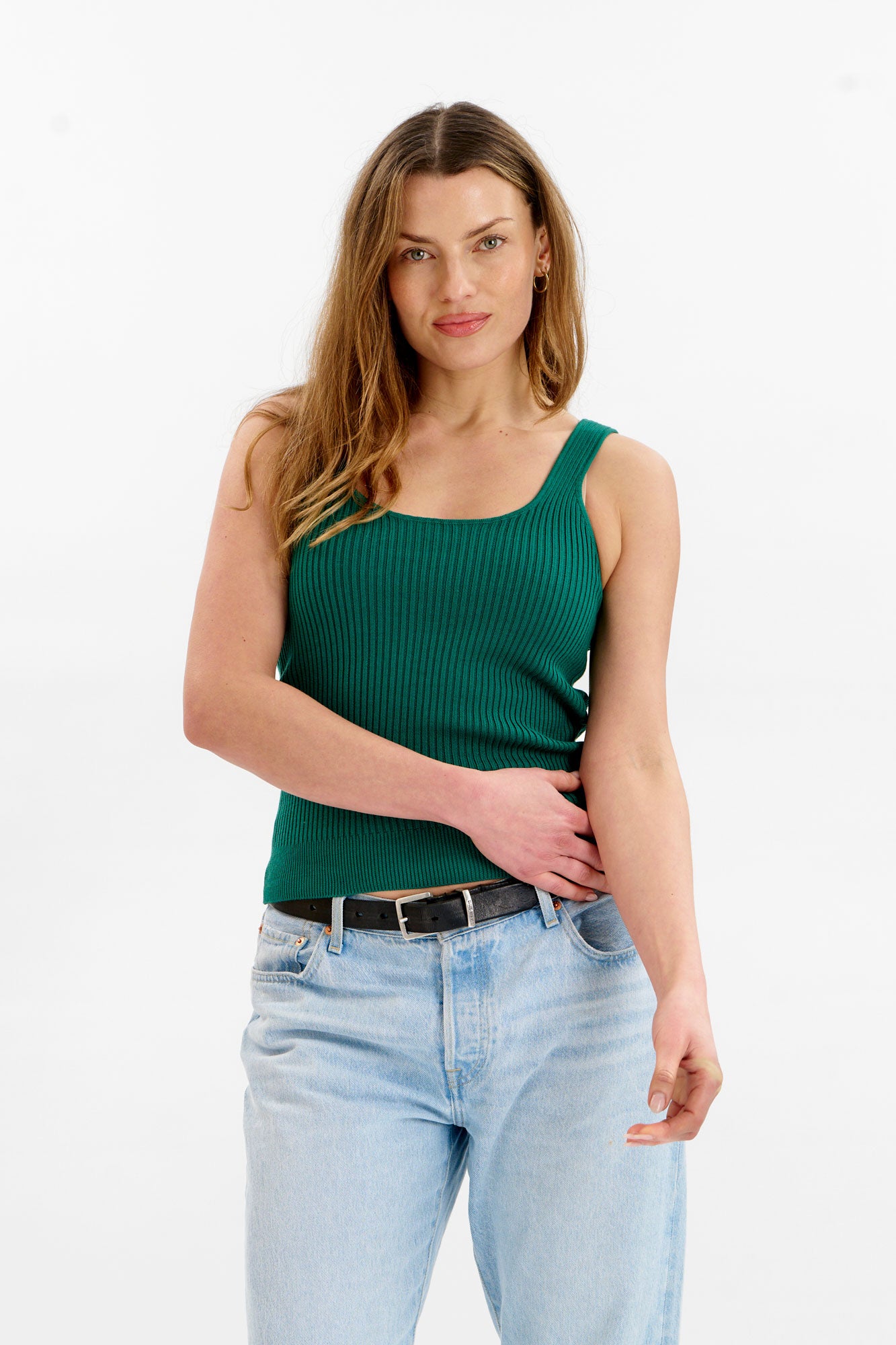 WISTERIA Organic Cotton Vest - Green