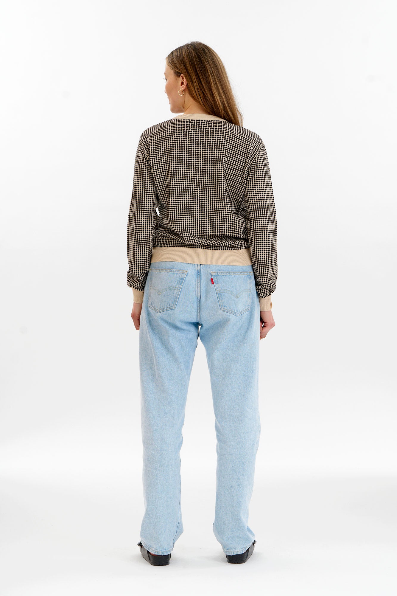 HANA Organic Cotton Jumper - Cream & Black