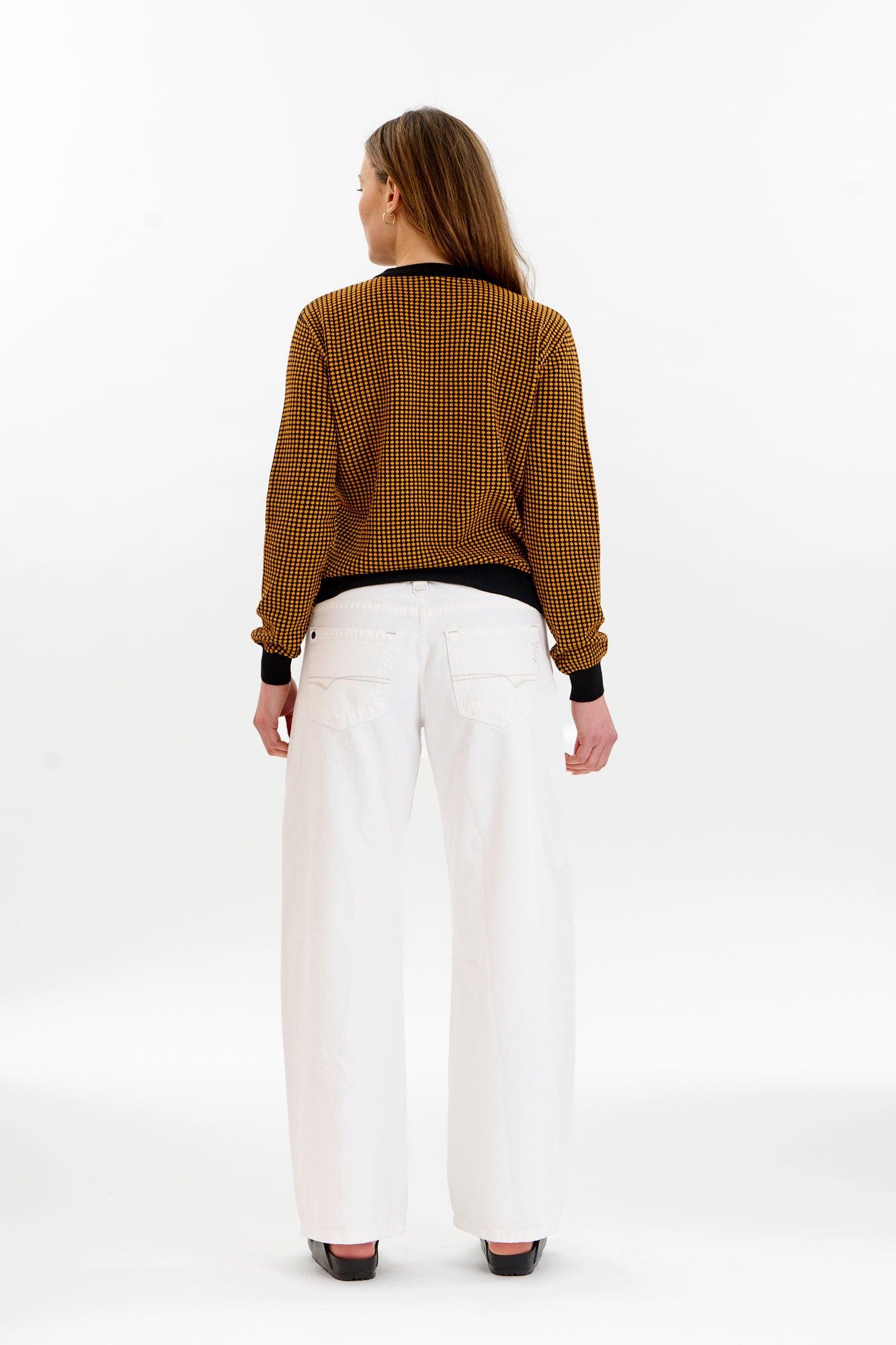 HANA Organic Cotton Jumper - Black & Mustard
