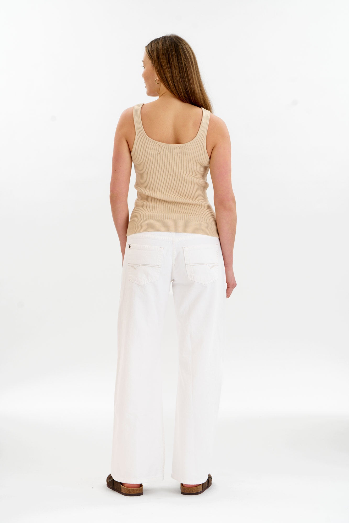WISTERIA Organic Cotton Vest - Cream