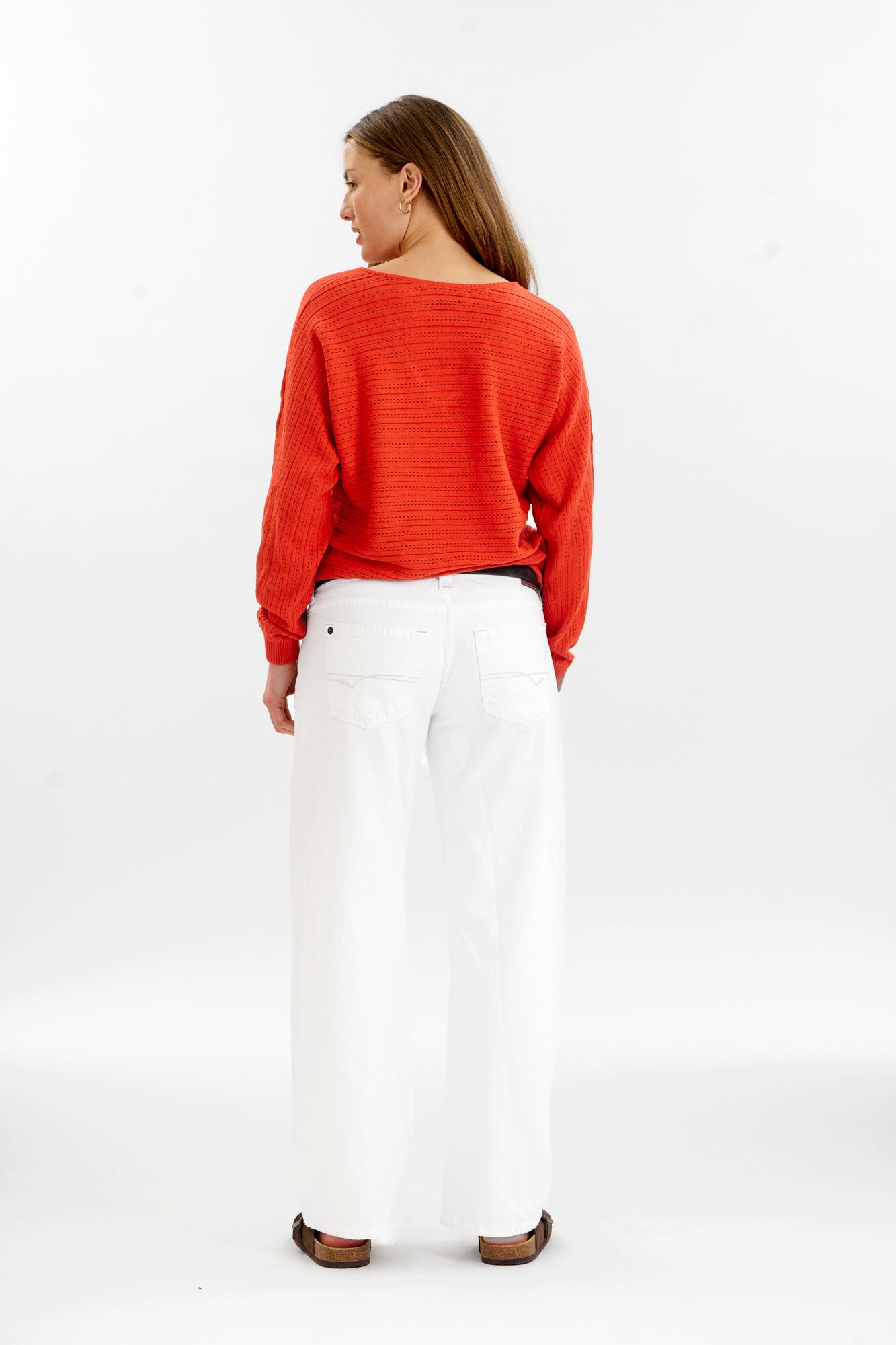 PIA Organic Cotton Pointelle Jumper - Red