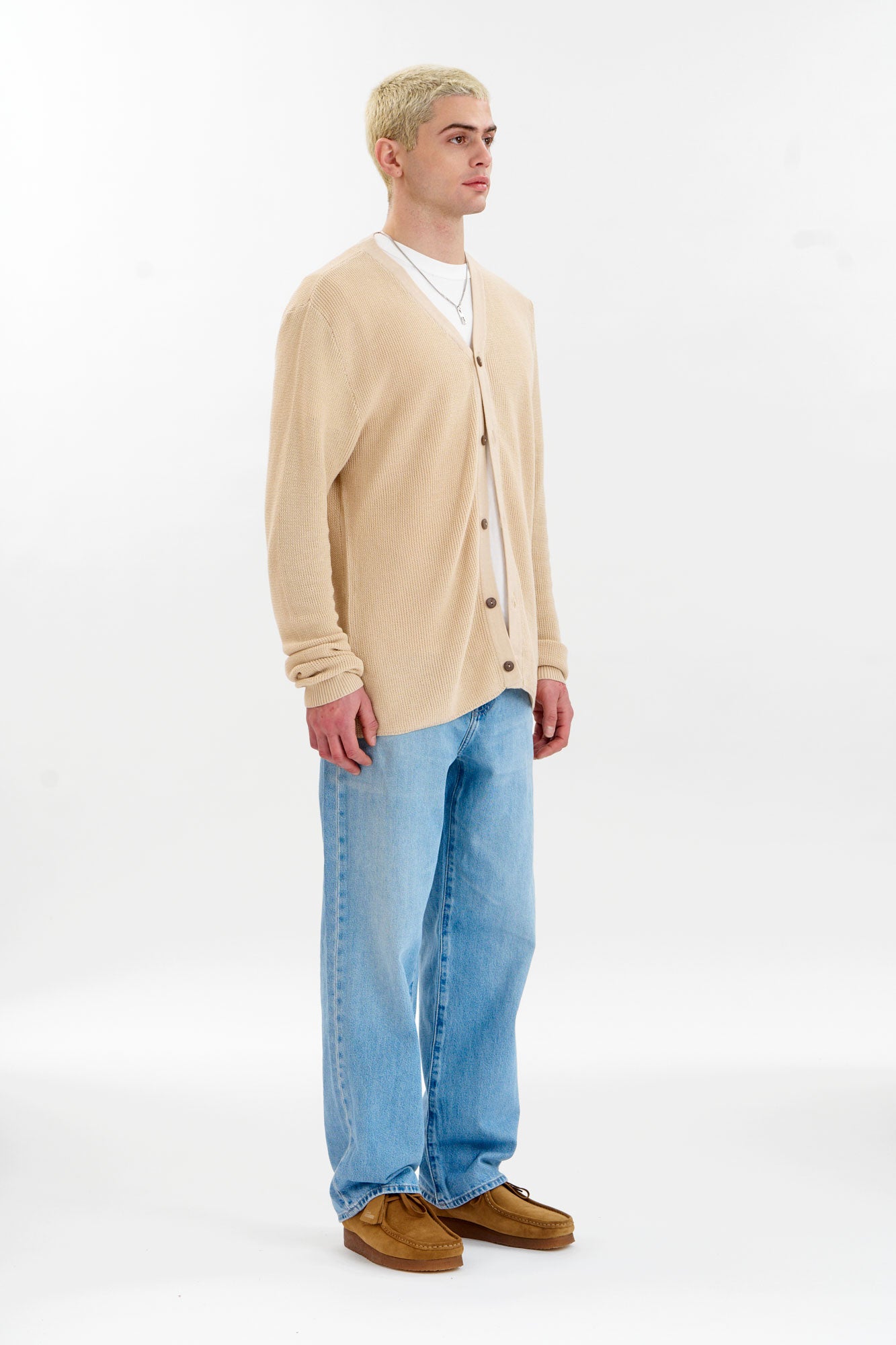 LUCAS Organic Cotton Cardigan - Cream