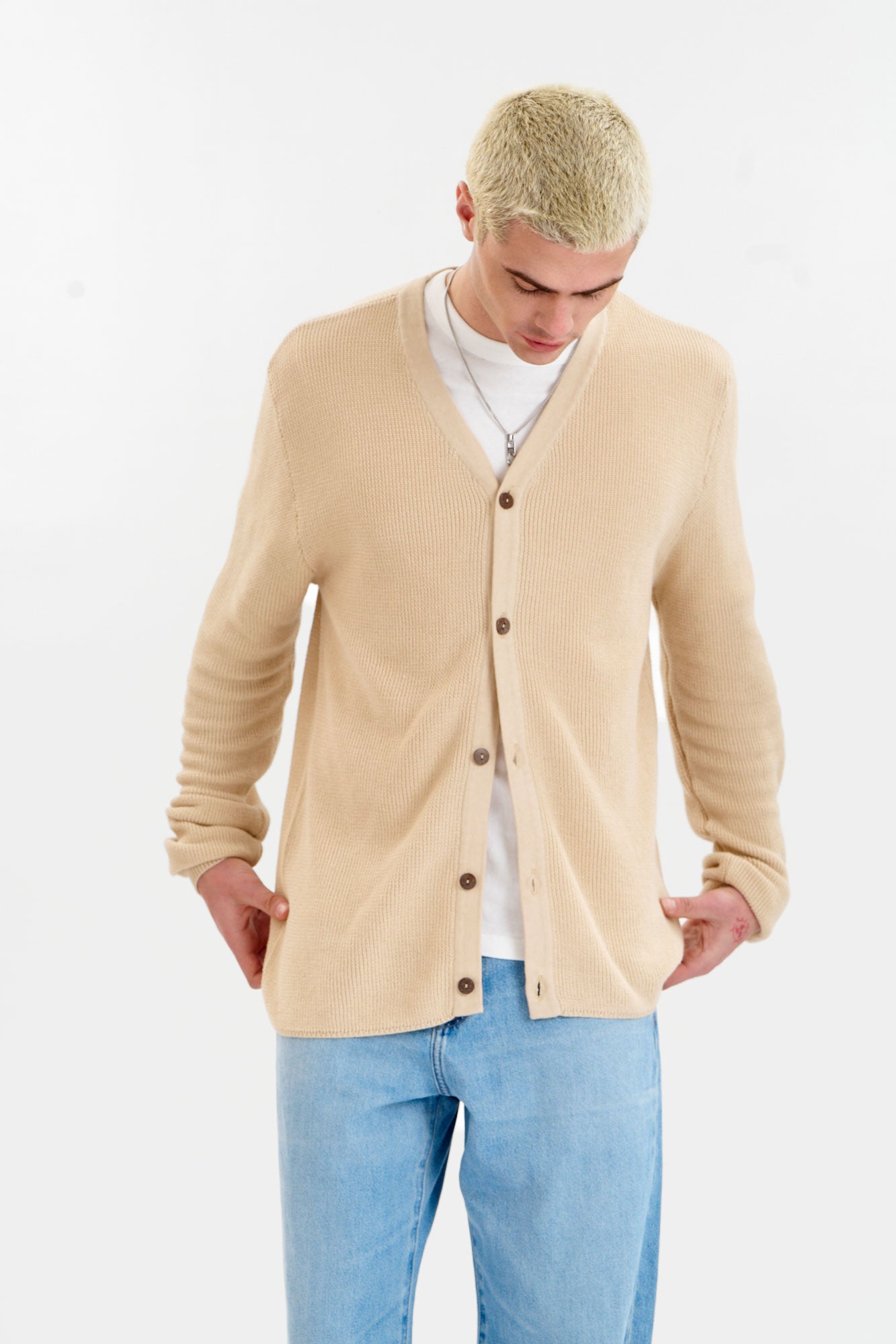 LUCAS Organic Cotton Cardigan - Cream