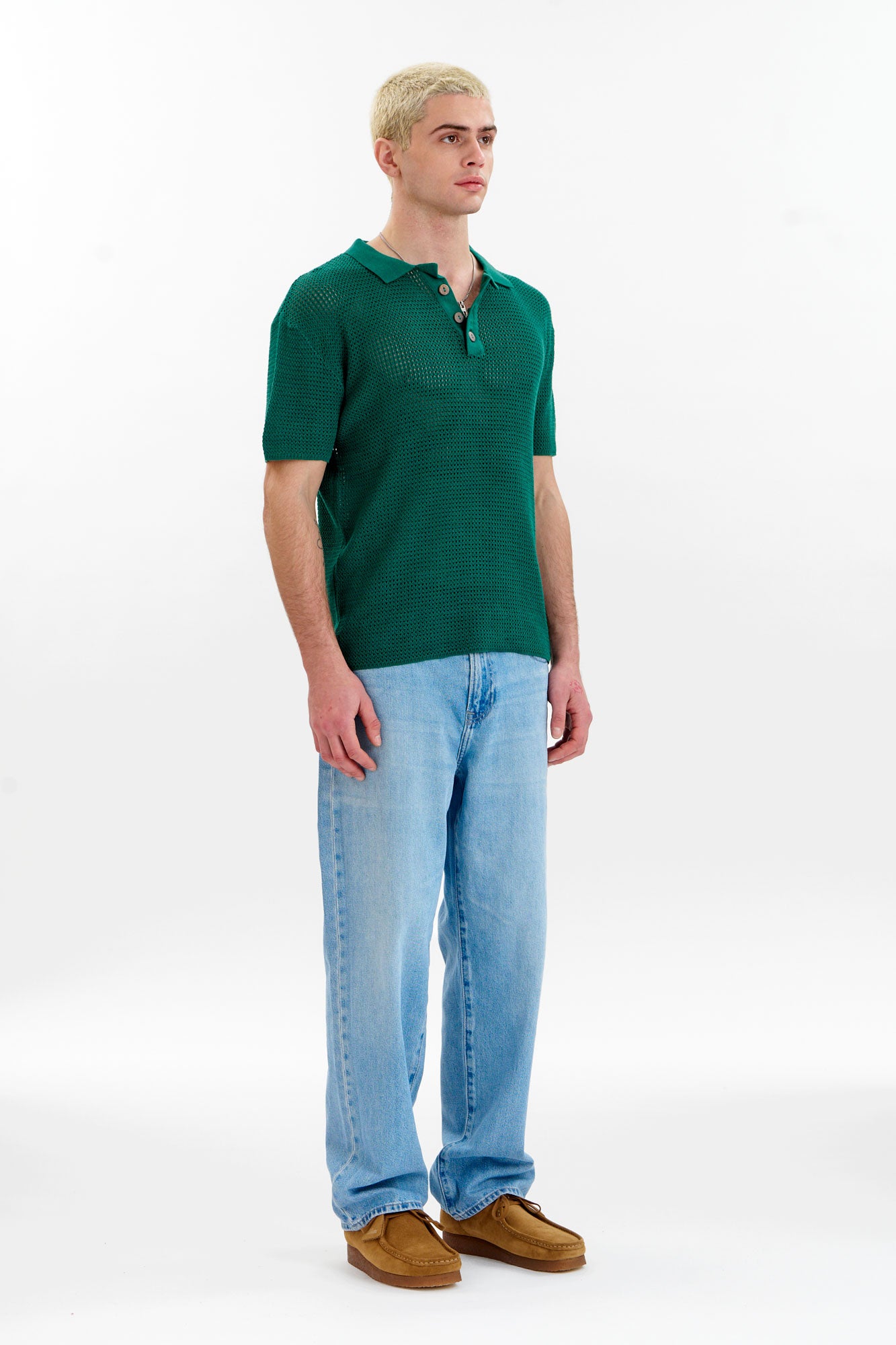 OLIVER Organic Cotton Knit Polo - Green